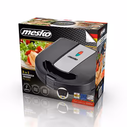 Mesko Home MS 3045 gaufrier et appareil à croque-monsieur 1000 W Noir - Vue supplémentaire 7