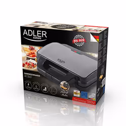 Adler AD 3043 gaufrier et appareil à croque-monsieur 1300 W Noir - Vue supplémentaire 8