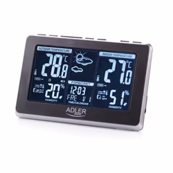 Adler AD 1175 station météo numérique Noir, Argent LCD AC/Batterie