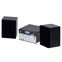 Camry Premium CR 1173 Système stéréo portable Analogique et numérique 10 W AM, FM Noir, Argent Lecture de MP3