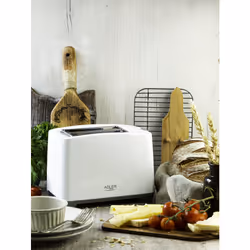 Adler AD 3216 grille-pain 2 part(s) 1000 W Gris, Blanc