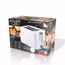 Adler AD 3216 grille-pain 2 part(s) 1000 W Gris, Blanc - Vue supplémentaire 8