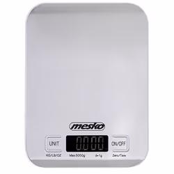 Mesko Home MS 3169 escabeaux de cuisine Acier inoxydable, Blanc Comptoir Rectangle Balance de ménage électronique