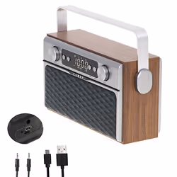 Camry Premium Radio CR 1183 Portable Numérique Aluminium, Noir, Bois - Vue supplémentaire 4