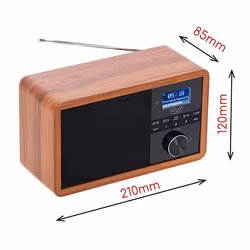 Adler AD 1184 Radio portable Numérique Noir, Bois - Vue supplémentaire 12