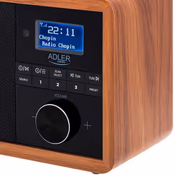 Adler AD 1184 Radio portable Numérique Noir, Bois - Vue supplémentaire 6