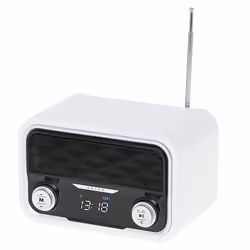 Adler AD 1185, Portable, FM, LCD, Micro-USB, USB Type-A, Blanc, Monochromatique