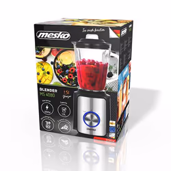Mesko Home MS 4080 blender 1,5 L Mélangeur de table 1200 W Myrtille, Acier, Transparent - Vue supplémentaire 13