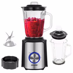 Mesko Home MS 4080 blender 1,5 L Mélangeur de table 1200 W Myrtille, Acier, Transparent - Vue supplémentaire 8