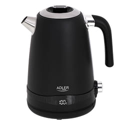 Adler AD 1295b bouilloire 1 L 2200 W Noir, Acier inoxydable