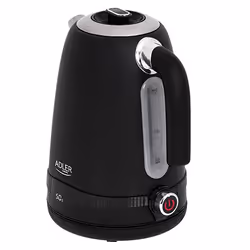 Adler AD 1295b bouilloire 1 L 2200 W Noir, Acier inoxydable
