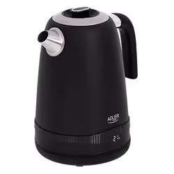 Adler AD 1295b bouilloire 1 L 2200 W Noir, Acier inoxydable