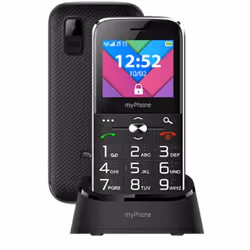 myPhone Halo C, Barre, Double SIM, 5,59 cm (2.2"), 0,3 MP, 1900 mAh, Noir