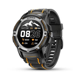 myPhone HAMMER Watch Plus 3,43 cm (1.35") AMOLED Tactile Noir, Orange GPS (satellite)
