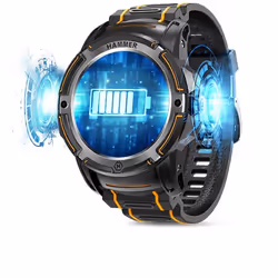 myPhone HAMMER Watch Plus 3,43 cm (1.35") AMOLED Tactile Noir, Orange GPS (satellite)