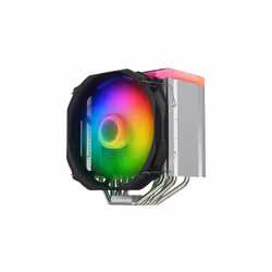 SilentiumPC Fortis 5 ARGB, Refroidisseur d'air, 14 cm, 300 tr/min, 1400 tr/min, Noir, Gris, Acier