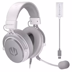 ENDORFY VIRO Plus USB Onyx White, Avec fil, Musique/Quotidien, 20 - 20000 Hz, Casque, Blanc