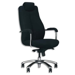 Fauteuil de direction - SIEDLE - Enduro 24/24 basculant tissu noir - Usage intensif - Accoudoirs chromés
