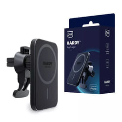 3MK HARDY MagCharger Téléphone portable Noir USB Recharge sans fil Charge rapide Auto