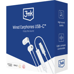 3MK Wired USB-C Blanc
