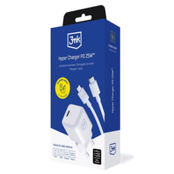 3MK Hyper Charger Universel Blanc Secteur Charge rapide Intérieure