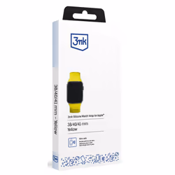 3MK 5903108565714, Bracelet de montre, Apple, Watch series 1/2/3/4/5/6/7/8/9/SE/Ultra, Silicone, Acier inoxydable, Jaune, 38/ ...