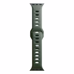 3MK 5903108565745, Bracelet de montre, Apple, Watch series 1/2/3/4/5/6/7/8/9/SE/Ultra, Silicone, Acier inoxydable, Vert, 42/4 ...
