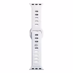 3MK 5903108565851, Bracelet de montre, Apple, Watch serie 1/2/3/4/5/6/7/8/9/SE/Ultra, Silicone, Acier inoxydable, Blanc, 42/4 ...