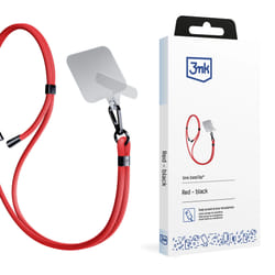 3MK EasyClip sangle Téléphone portable Nylon, Zinc Noir, Rouge