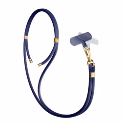 3MK EasyClip Elite sangle Téléphone portable Nylon, Zinc Bleu, Or