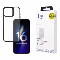 3MK Satin Armor Case+, Housse, Apple, iPhone 16 Pro, 16 cm (6.3"), Noir, Transparent