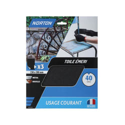 Feuilles toile emeri 230x280 grain 40 courants - Norton