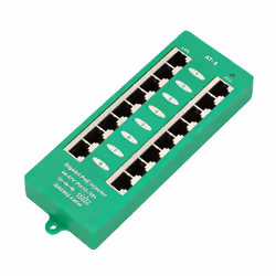 Extralink ACTIVE POE INJECTOR 8 PORT GIGABIT 802.3AT/AF MODE A - 1 Gbps - 8-Port, Gigabit Ethernet, 10,100,1000 Mbit/s, 1000/ ...