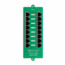 Extralink ACTIVE POE INJECTOR 8 PORT GIGABIT 802.3AT/AF MODE A - 1 Gbps - 8-Port Gigabit Ethernet 48 V