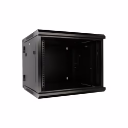 Extralink 9U 600X600 AZH WALL-MOUNTED RACKMOUNT CABINET SWING TYPE BLACK Rack monté sur le mur Noir