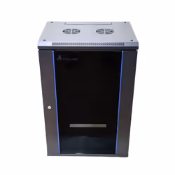 Extralink szafa wisz 19\" 15U 450mm d szklane czarna, Rack monté sur le mur, 15U, 120 kg, Verrouillage des touches, Rails de ...