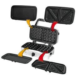 Appareil à Sandwich maker 3 en 1 Plaques Interchangeables Gaufrier Grille MPM MOP-33M 1200W Noir 00385