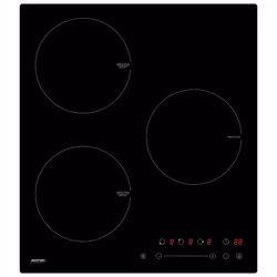 MPM 45-IM-07, Noir, Intégré, 45 cm, Plaque avec zone à induction, Verre, 3 zone(s)