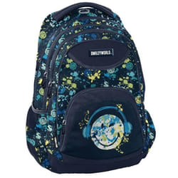 Sac à dos - SMILEY - 40 CM - 2 Compartiments - Bleu - Enfant