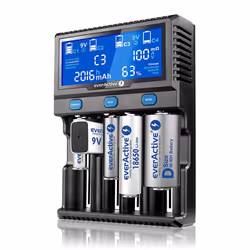 Everactive UC-4200, Phosphate de fer lithié (LiFePo4), Lithium Polymère (LiPo), Lithium-Ion (Li-Ion), Hybrides..., 9V, AA, AA ...