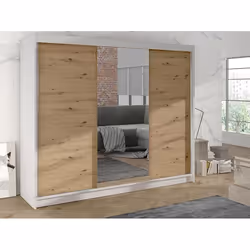 Armoire - Armoire Atlanta 159 406737 - Blanc - 200x215x58cm