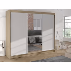 Armoire - Armoire Atlanta 159 406744 - Blanc - 200x215x58cm
