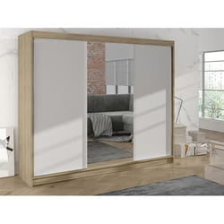 Armoire - Armoire Atlanta 159 406744 - Blanc - 200x215x58cm