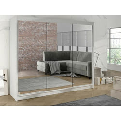 Armoire - Atlanta - Atlanta 161 - Blanc - Glissement - Miroir