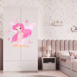 Armoire 2 portes 1 tiroir Kocot Kids Babydream La fée aux papillons - Blanc Marque : Kocot Kids Fabrication Européenne Matéri ...