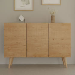 Les Tendances - Buffet 3 portes 120x39,9x95,5 cm chêne - cisko