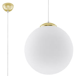 Sollux - ugo Suspension Globe Blanc, Or E27