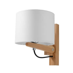 Applique Murale LED en Bois Naturel et Blanc - SOLLUX - LEGNO GU10 - E27 - 60W - Loft Design Moderne