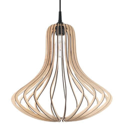 Sollux - Elza Lampe À Suspension Wire Frame Bois Naturel E27