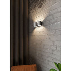 Applique Murale - ORBIS 2 - Gris - Aluminium - 2 Ampoules - Intérieur - Design Moderne